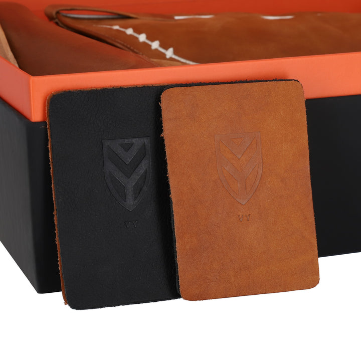 The VY — Alvies x Vince Young limited-edition numbered presentation box, Pigskin Brown colorway, view 6