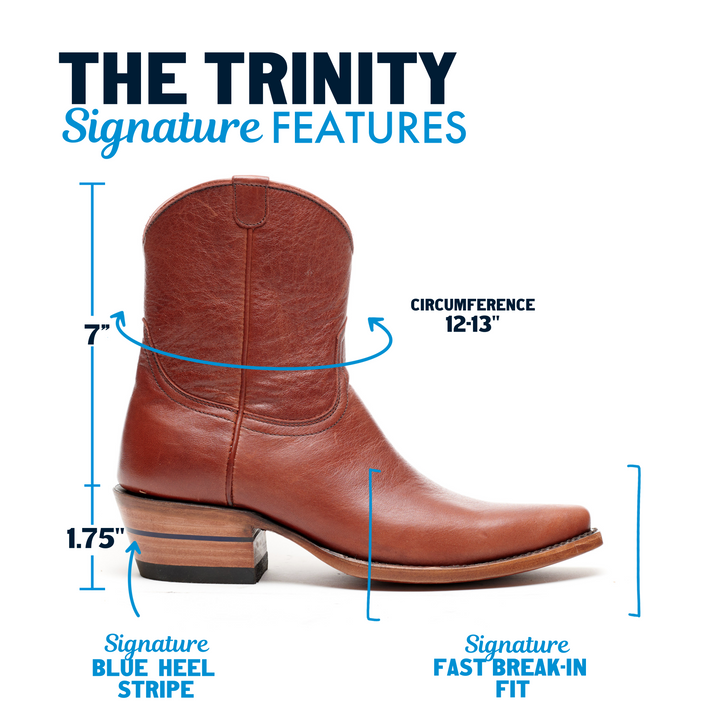 The Trinity women's ankle boot in Special Reserve Merlot