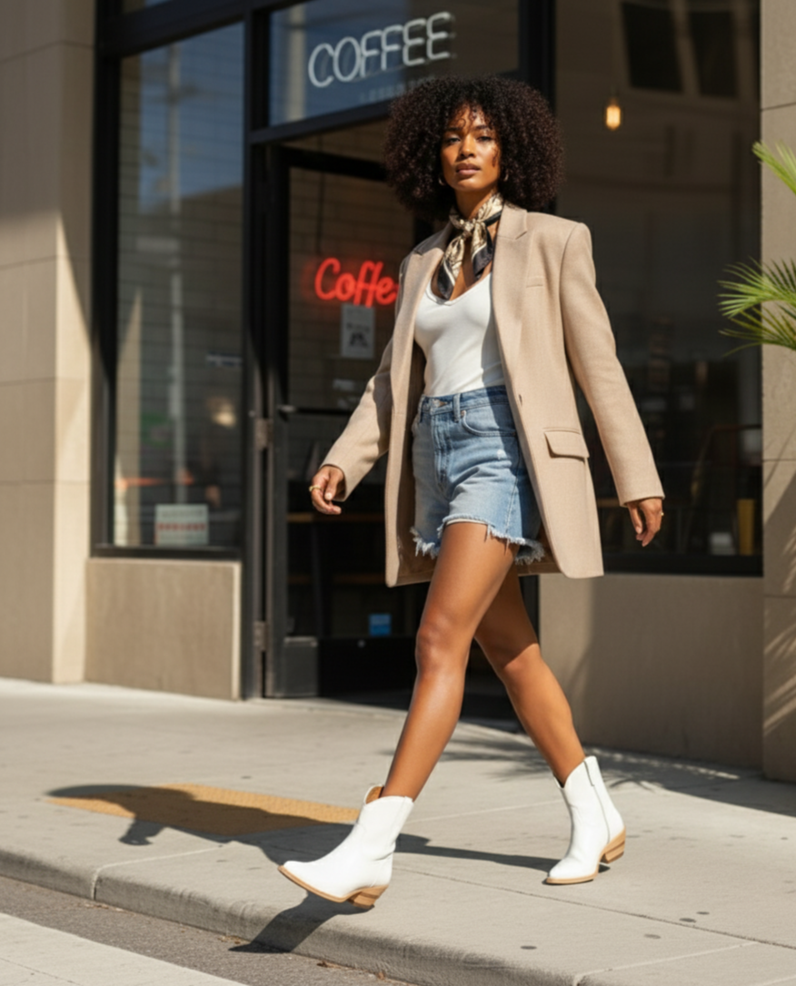The Trinity women's ankle boot in Snowpocalypse White