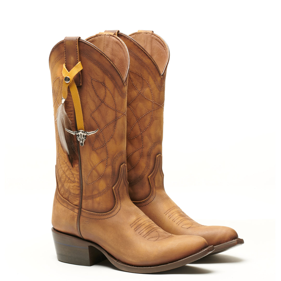 Goldilocks Yellow with Longhorn Charm
