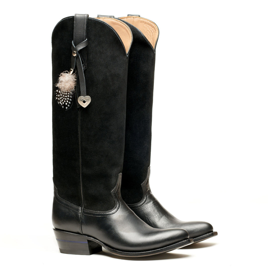 Friesian Dressage Black with Heart Charm