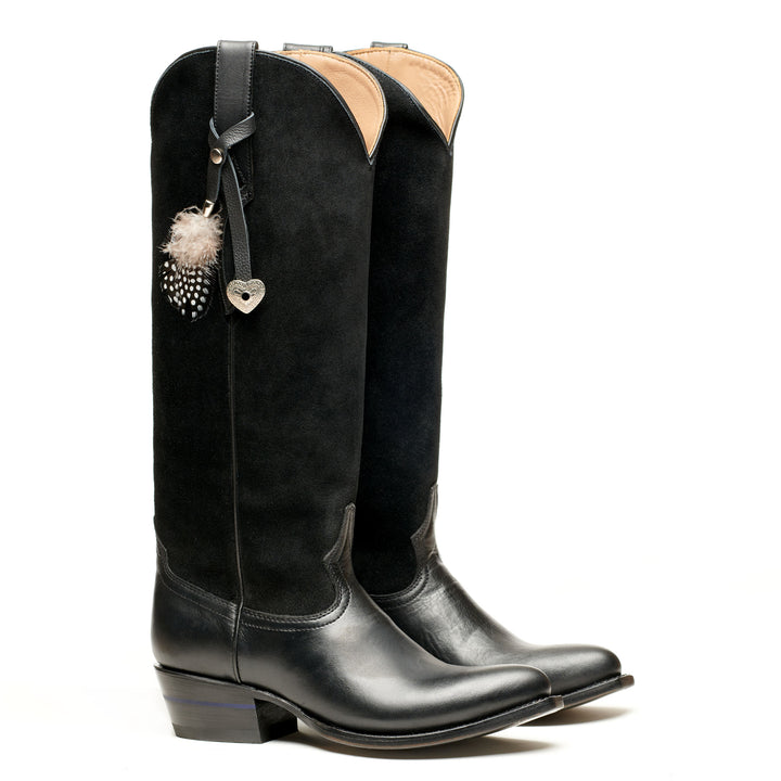 Friesian Dressage Black with Heart Charm
