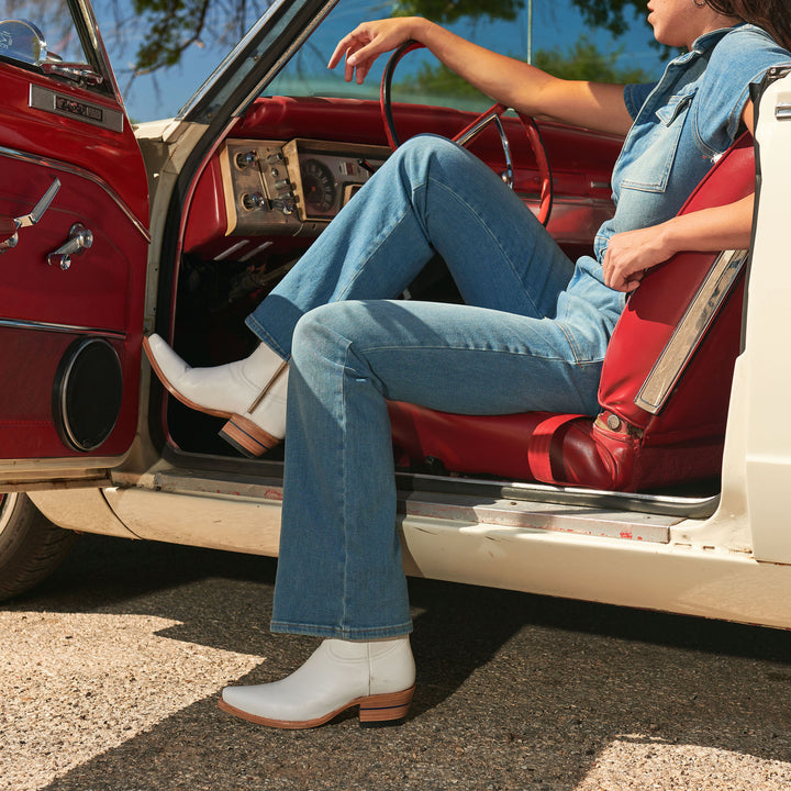 The Trinity women's ankle boot in Snowpocalypse White