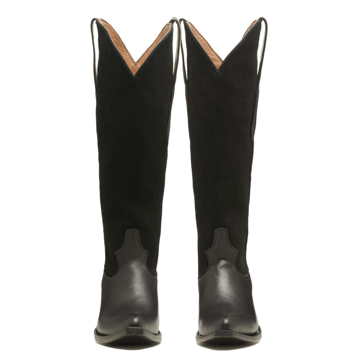 The Perry Lane women's knee-high boot in Rebelle of the Ball Black