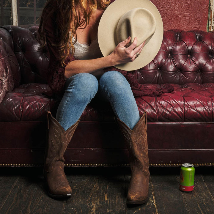 The Guadalupe women's tall boot in Cask Strength Dark Brown