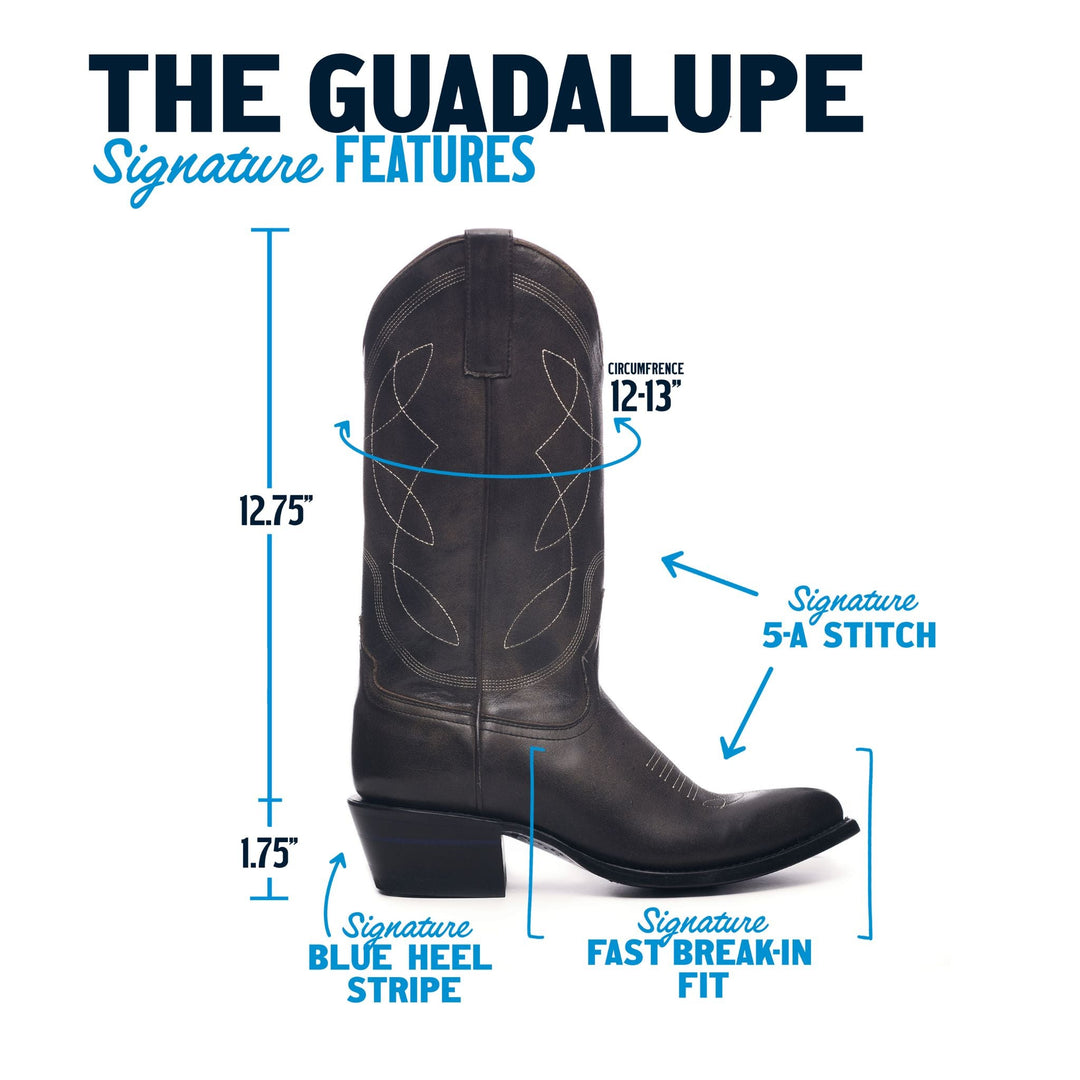 The Guadalupe women's tall boot in Dead Mans Kiss Black
