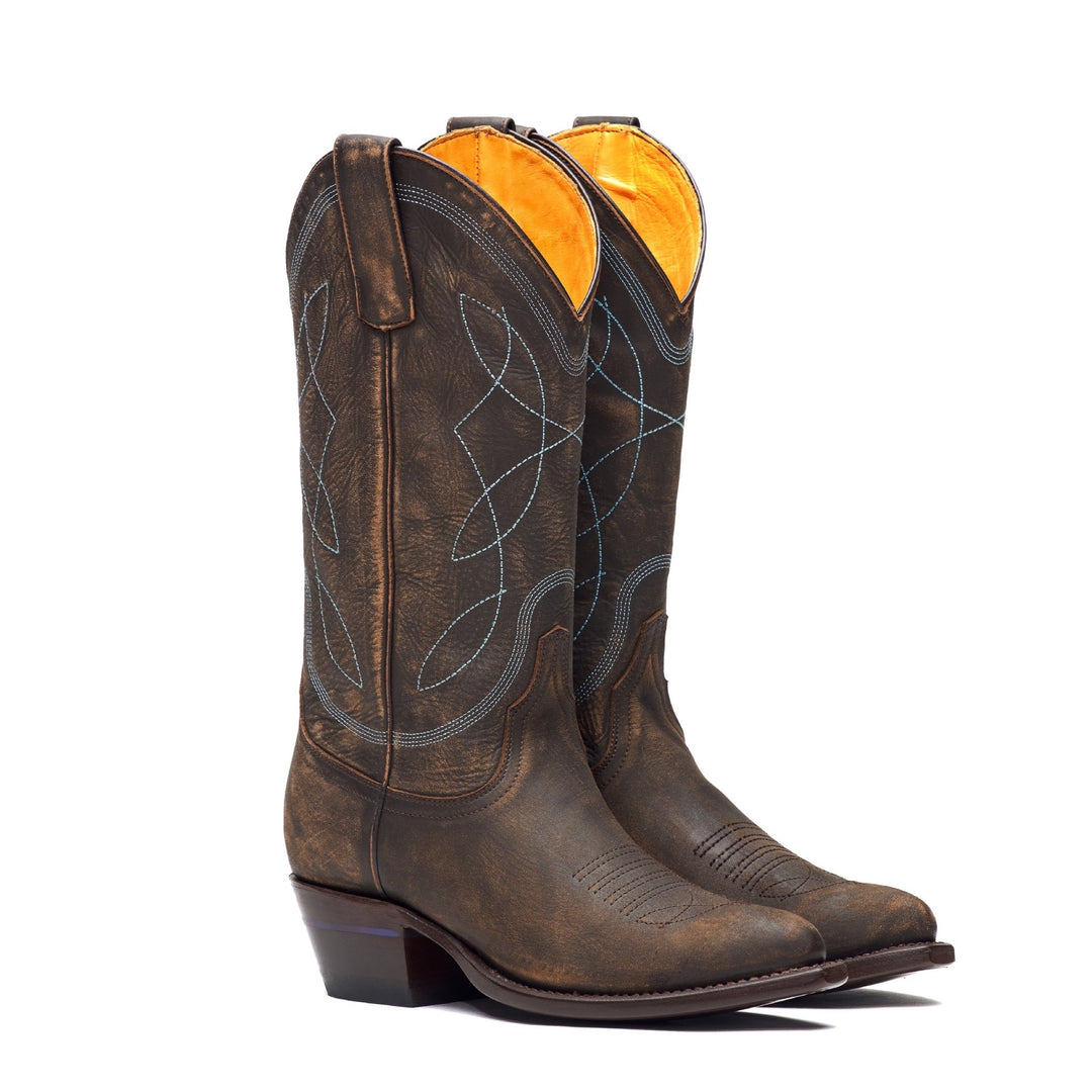 The Guadalupe women's tall boot in Cask Strength Dark Brown