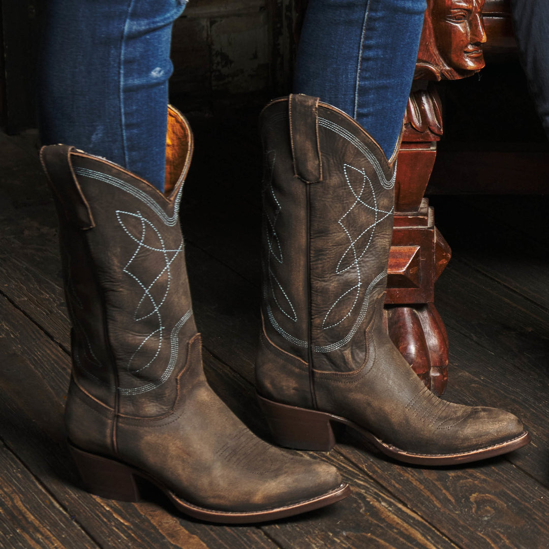 The Guadalupe women's tall boot in Cask Strength Dark Brown
