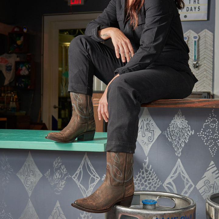 The Guadalupe women's tall boot in Cask Strength Dark Brown