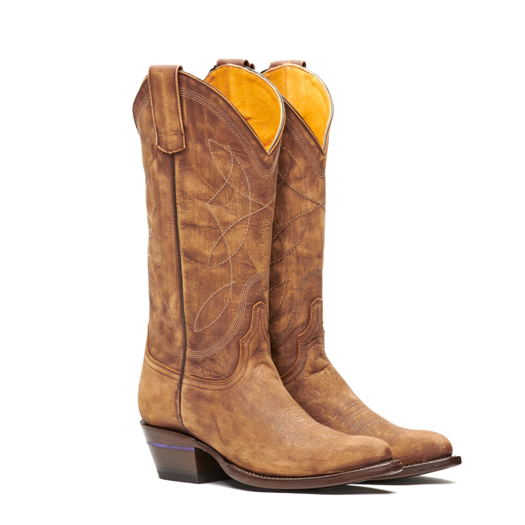 The Guadalupe women's tall boot in Anejo Nightcap Brown