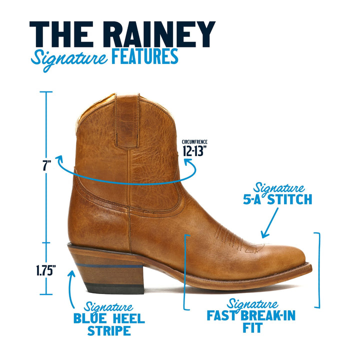 The Rainey women's ankle boot in Marfa in the 70s