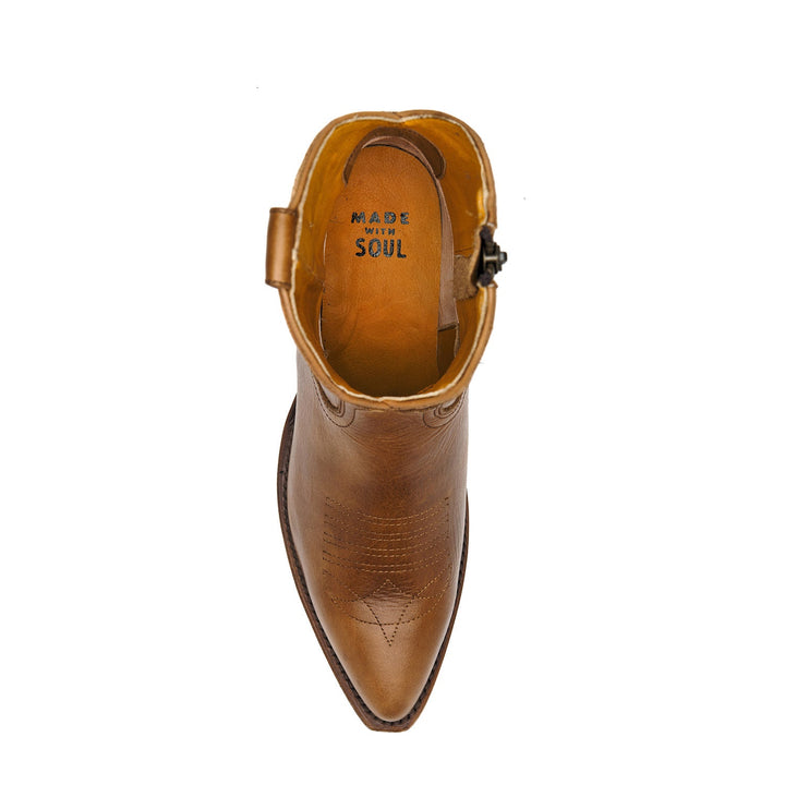 The Rainey women's ankle boot in Marfa in the 70s